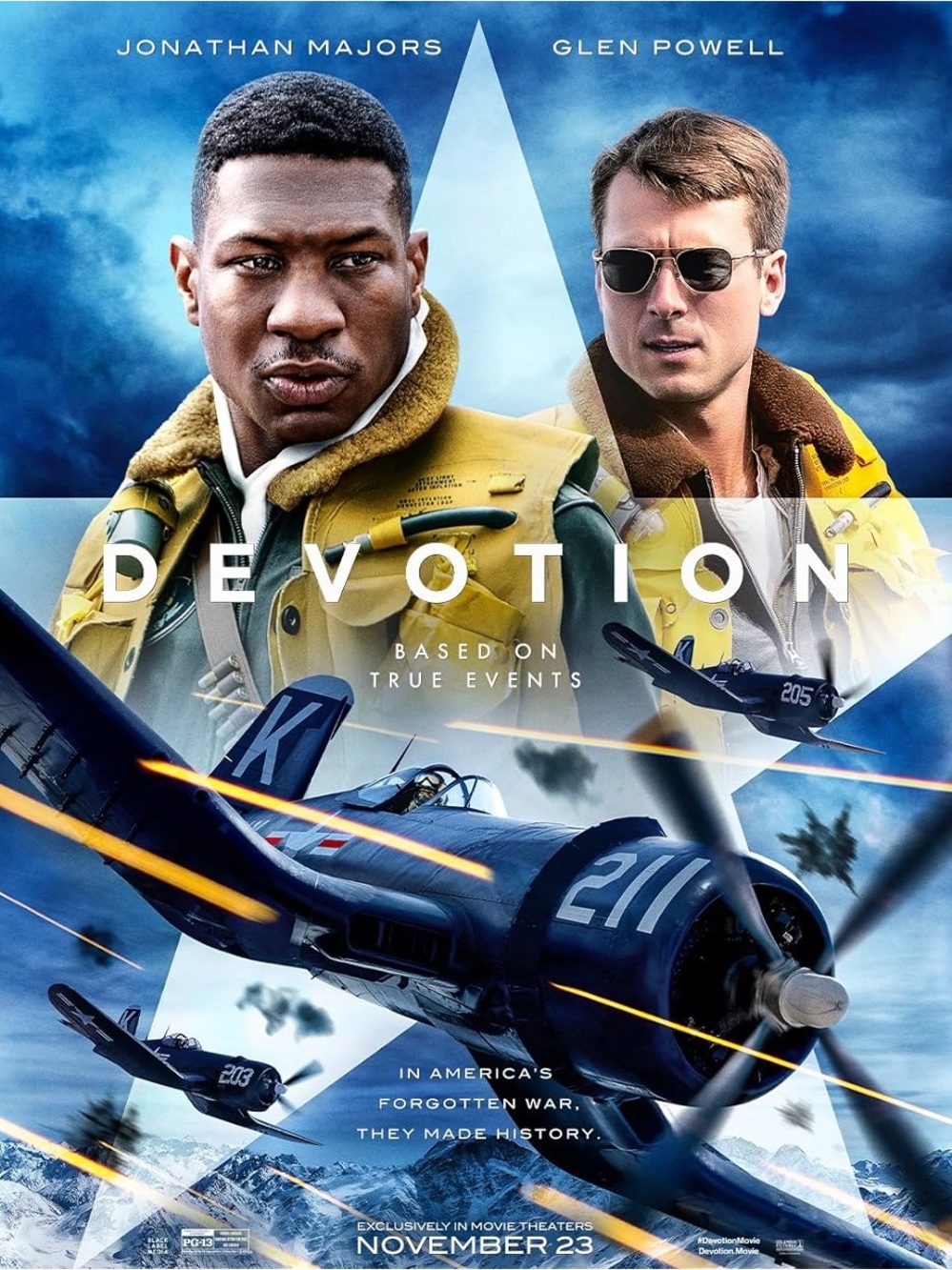 Devotion (2022) Original D/S Movie Poster 27x40 Jonathan Majors Glen Powell